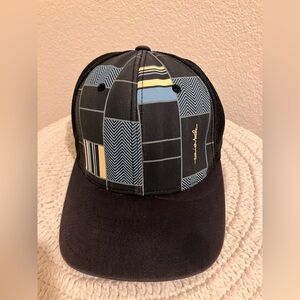 Travis Matthew Flexfit Black and Blue Mesh Cap used condition S-M